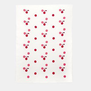 NWOT 100% Cotton Cherry Pattern 30" x 40" Baby Blanket by Jacadi Paris